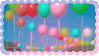 rows of balloons